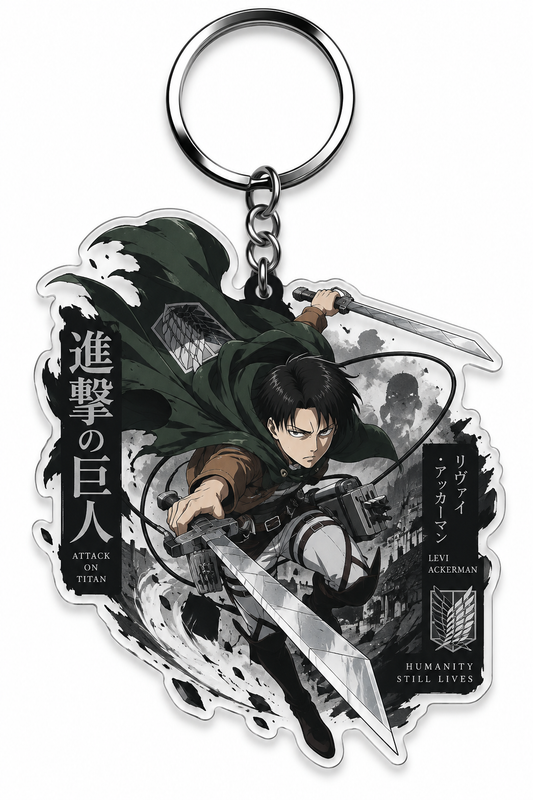 Levi Ackerman Attack on Titan Keychain
